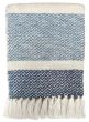 Blue and White Woven Blanket