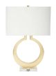 Gold Leaf & Crystal Circle Lamp