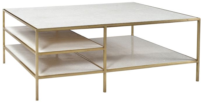 Brass & Marble Coffee Table