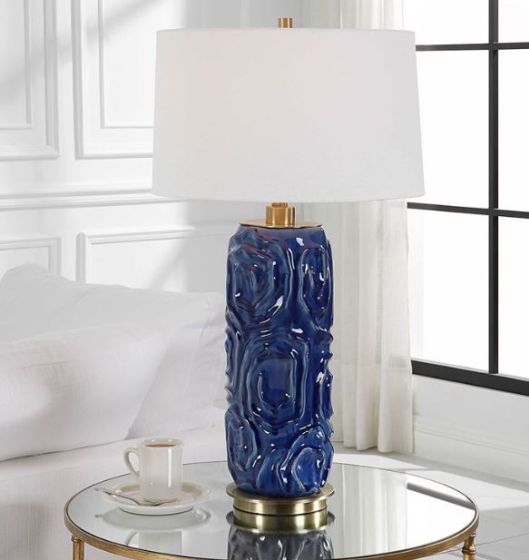 Blue Ceramic Lamp