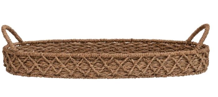 Woven Seagrass Oval Tray