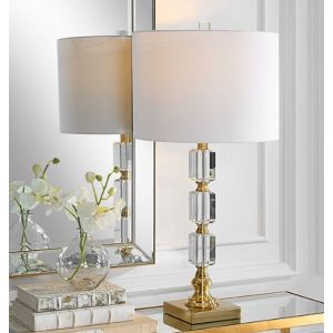 Stacked Crystal Table Lamp