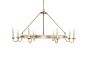 8-Light Round White Chandelier