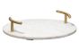 Marble Tray with Gold Handles