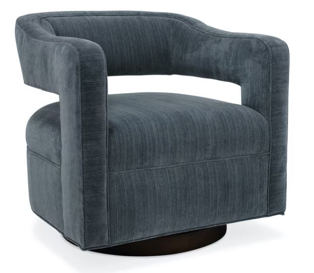 Orange & Blue Swivel Chair