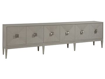 Long Six Door Ceruse Console