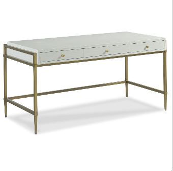 3-Drawer Pearl Finish Desk