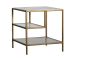 White Marble Top End Table