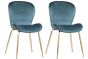 Gold and Blue Velvet Chair