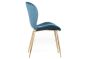 Gold and Blue Velvet Chair