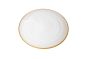 White Chargers with Gold Rim