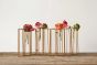 Metal and Glass Bud Vases