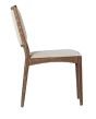 Linen Square Back Dining Chair