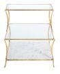 3 Tiered Gold Side Table