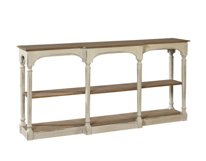Soft Cream Open Shelf Console
