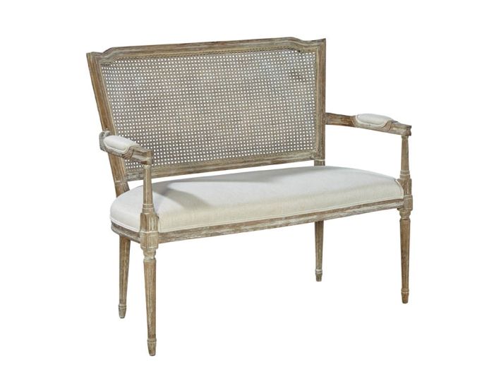 Oak Hand-Caned Back Bench