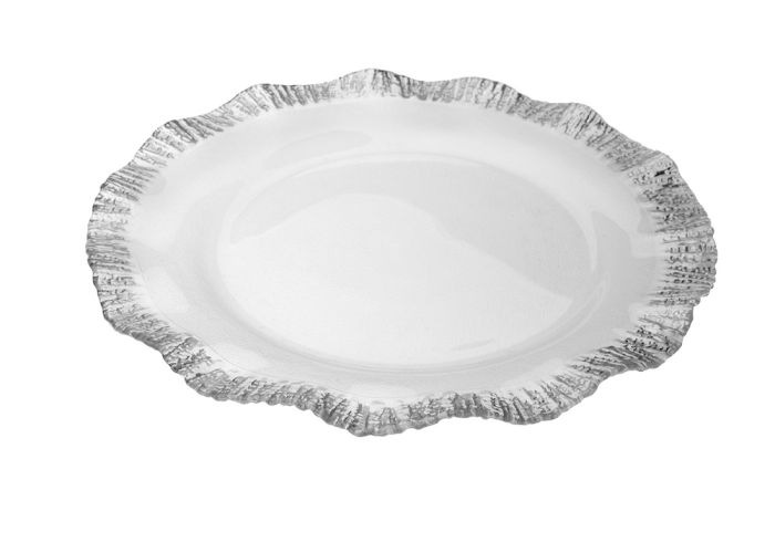 Scalloped Silver Edge Charger