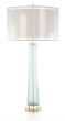 Pale Aqua and Gold Lamp