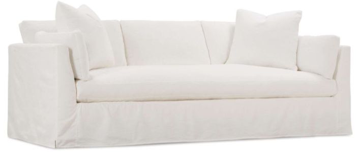Chalk White Slip Covered Sofa