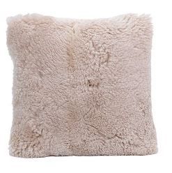 16x16 Cream Sheep Fur Pillow