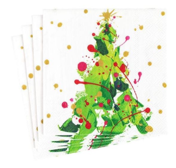 Splatter Tree Cocktail Napkin