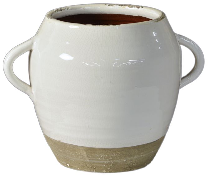10" White Vase