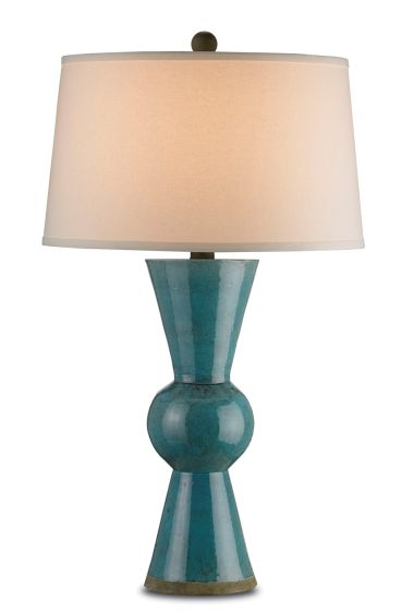 Teal Terracotta Table Lamp