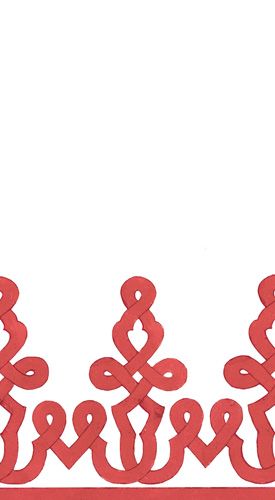 Red Passementerie Guest Towel
