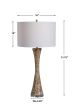 Taupe Gray Textured Table Lamp
