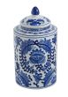 Blue & White Tall Lidded Jar