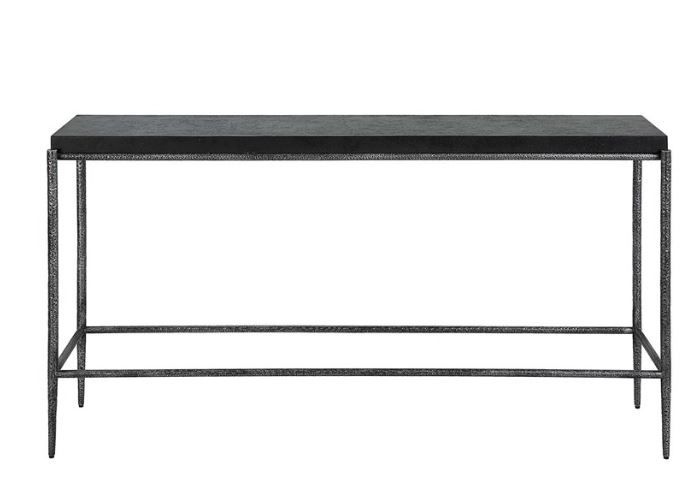 Dark Silver Console Table