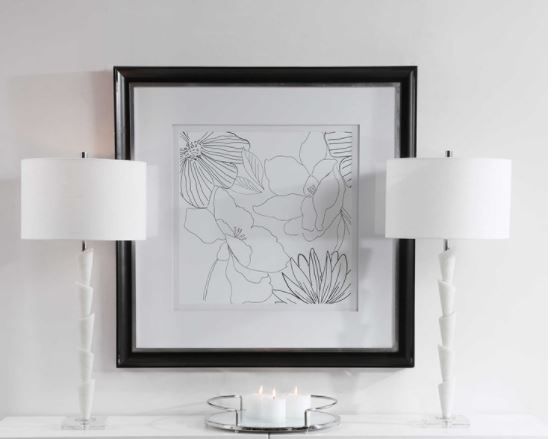 Marble Tiered Cone Table Lamp