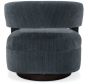 Orange & Blue Swivel Chair