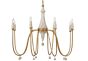 Small Gold & Ivory Chandelier