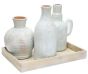 Large White Distressed Bottle