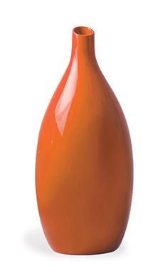 Large Sleek Orange Vase