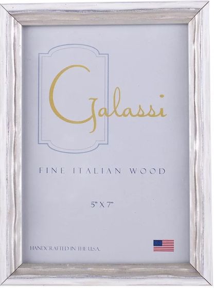 White w/Silver Frame 4 x 6