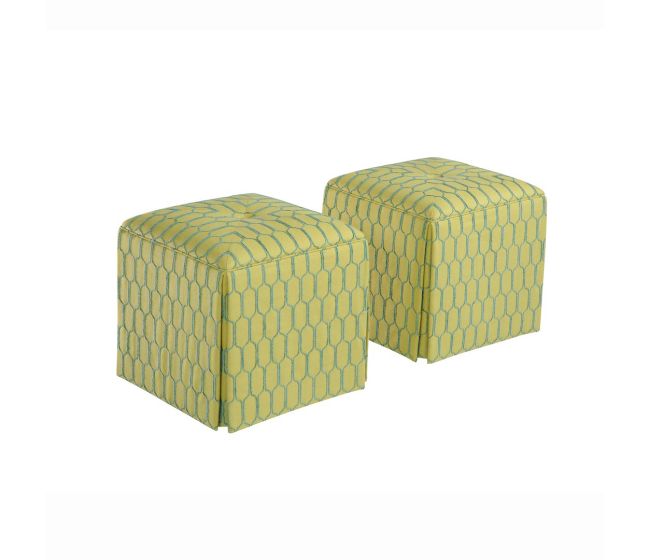 Macbeth Aqua Lollipop Ottoman