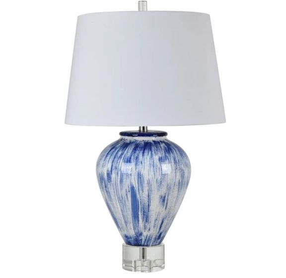 Blue Streaked Table Lamp