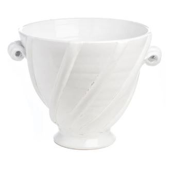 Large White Ribbon Cachepot