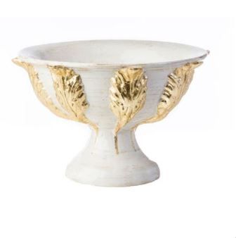 Gold Acanthus Footed Compote