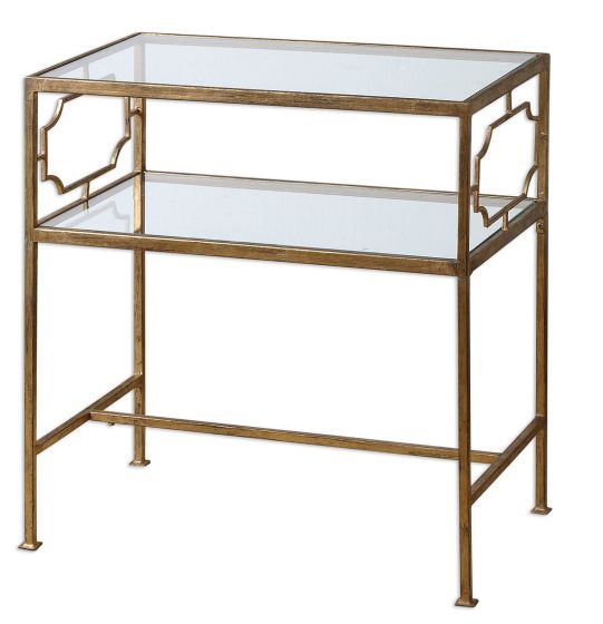 Iron & Glass Side Table