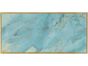 Aqua Blue & Gold 5 Drawer Chest
