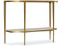 Two Tier Stone Top Gold Console