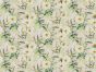 Yellow Green Floral Wing Chair