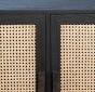 Rattan & Black Sideboard