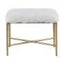 Faux Sheepskin Bench