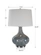 Blue Gray Mottled Glass Lamp