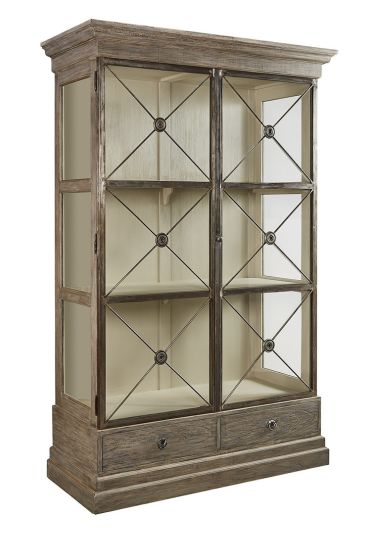 82" Glass Door Bookcase