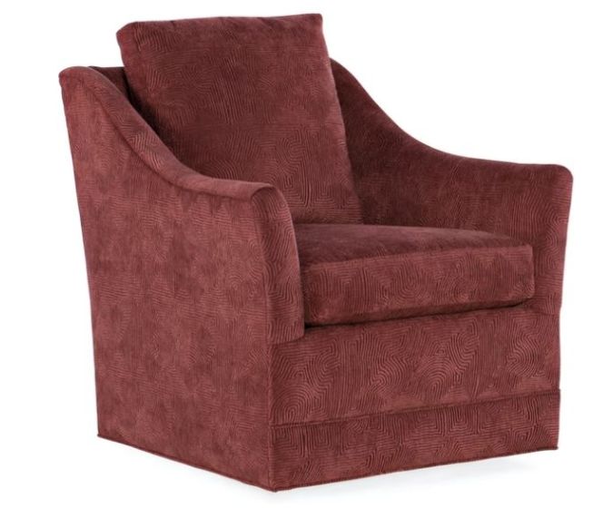 Linda Swivel Chair Beige & Blue